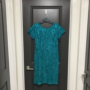 Blue sequence dress
